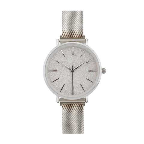 Sparkling Face Classic Mesh Strap Fashion Watch