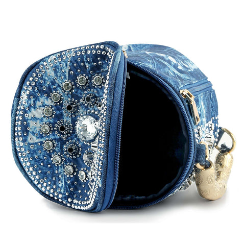 Rhinestone Studded Petite Fashion Handbag
