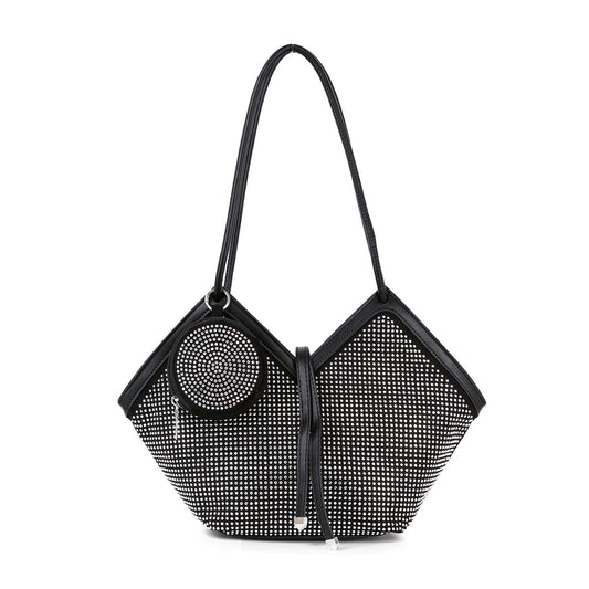 Rhinestone Covered Shoulder Bag Set