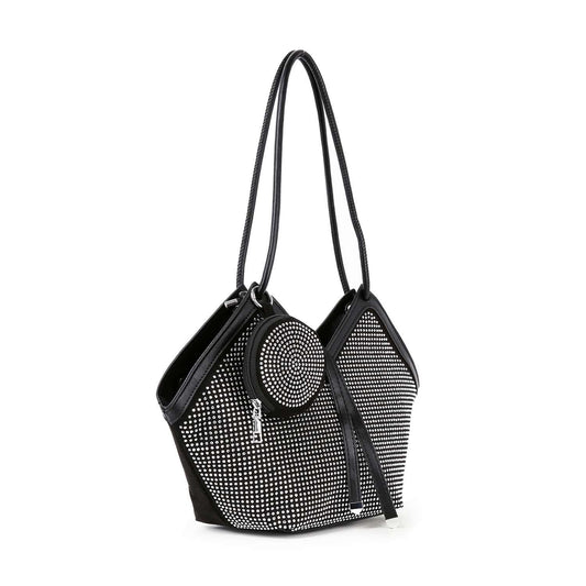 Rhinestone Covered Shoulder Bag Set