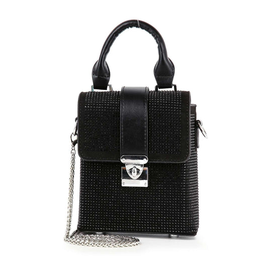 Petite Rhinestone Messenger Style Bag