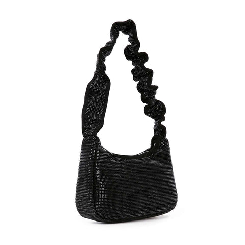 Ruffled Accent Dazzling Petite Hobo Handbag