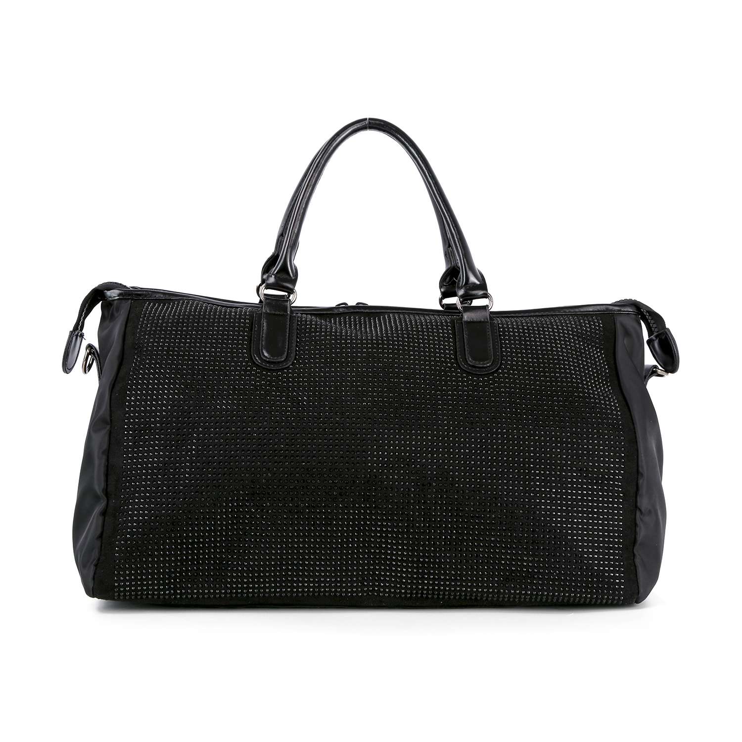 Rhinestone Accented Duffle Travel Bag handbagexpress