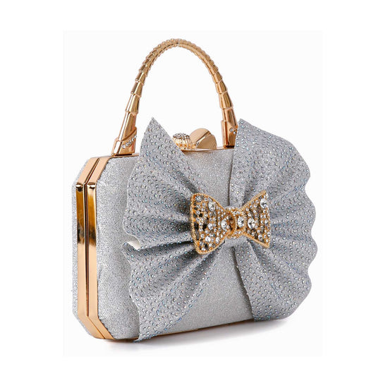 Sparkling Bow Accented Evening Bag