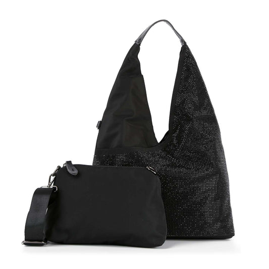 Rhinestone Tall Hobo Handbag Set