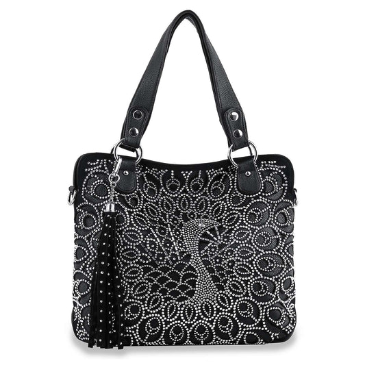 Dazzling Bling Peacock Fashion Handbag