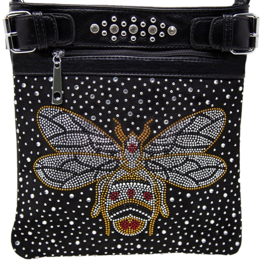 Rhinestone Bee Crossbody Sling