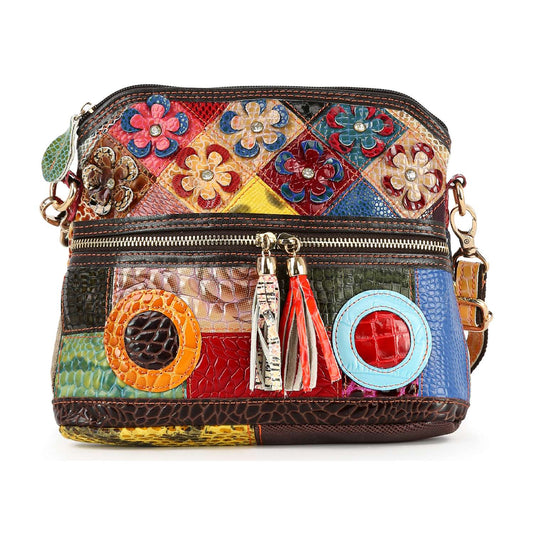 Genuine Leather Colorful Crossbody Sling