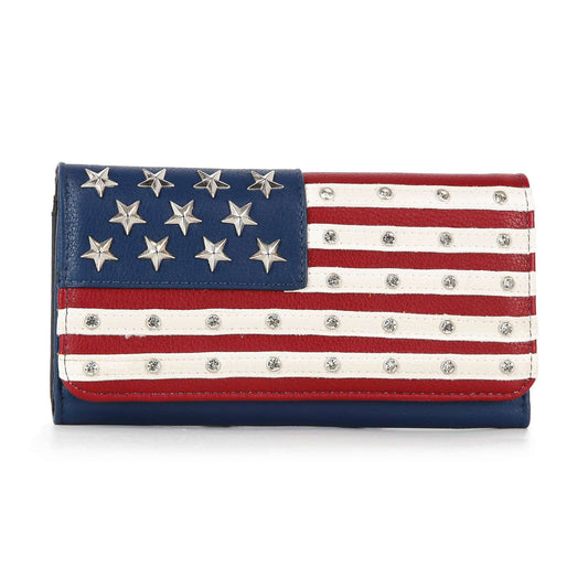 American Flag Classic Style Wallet Crossbody