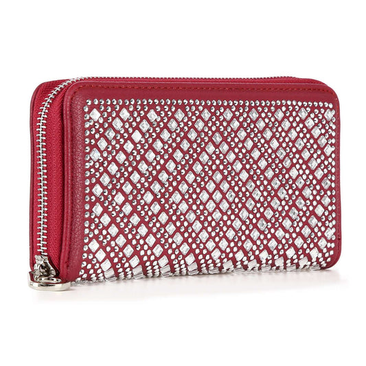 Unique Rhinestone Design Accordion Wallet