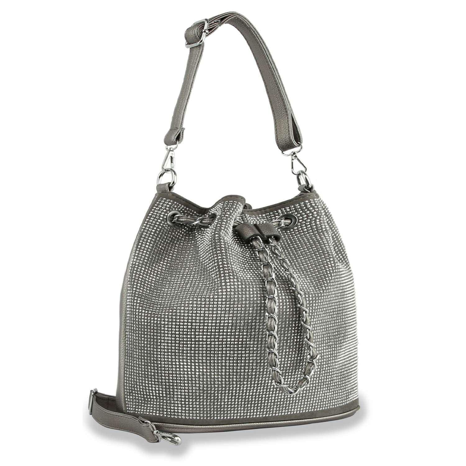 Bling Sparkle deals Gray/Pewter Hobo Bag Purse