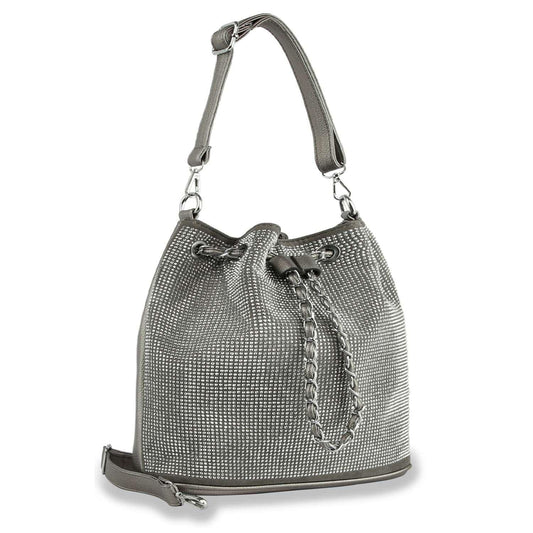 Rhinestone Covered Drawstring Hobo