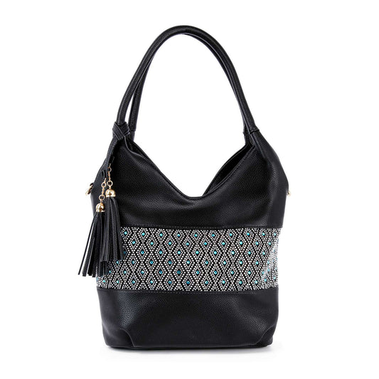 Bling Accent Banded Shoulder Bag