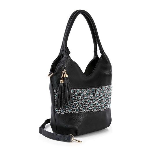 Bling Accent Banded Shoulder Bag