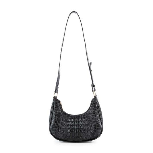 Alligator Embossed Shoulder Bag