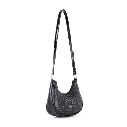 Alligator Embossed Shoulder Bag