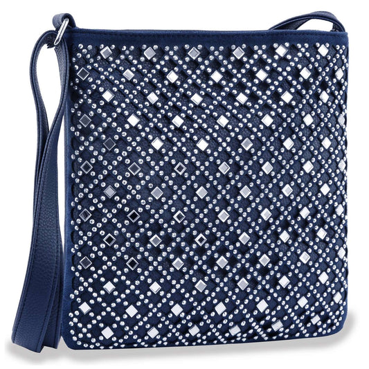 Diamond Bling Grid Crossbody Sling