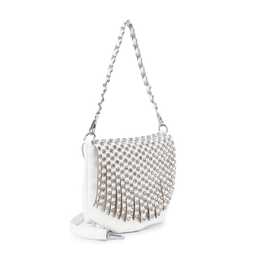 Studded Fringe Shoulder Bag