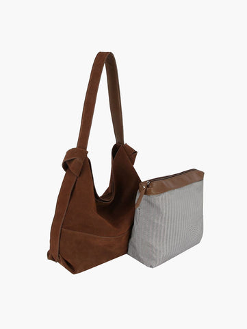 Leather 2 in 1 Hobo Handbag Set