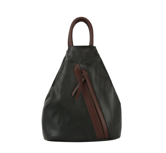 Zipper Accented Fashion Backpack