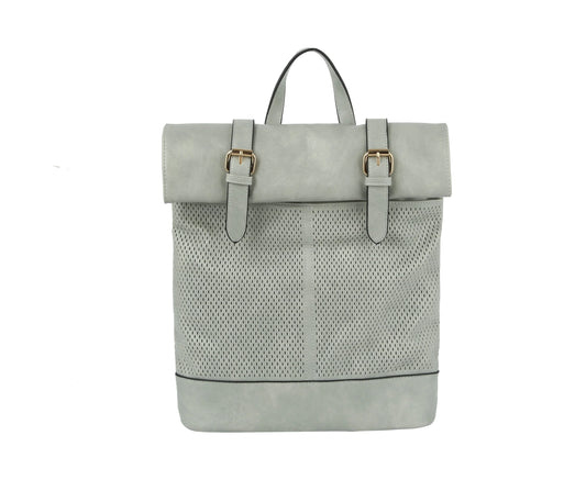 Tall Buckle Accented Fashion Backpack