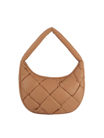 Large Woven Design Hobo Handbag