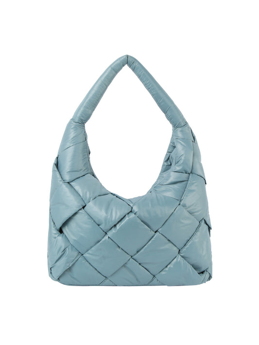 Quilted Puffer Large Hobo Handbag