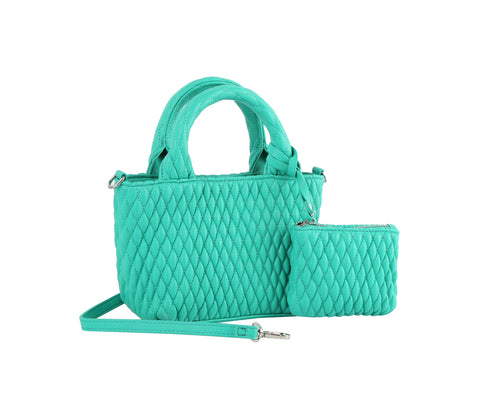 Two Piece Mini Quilted Tote Set