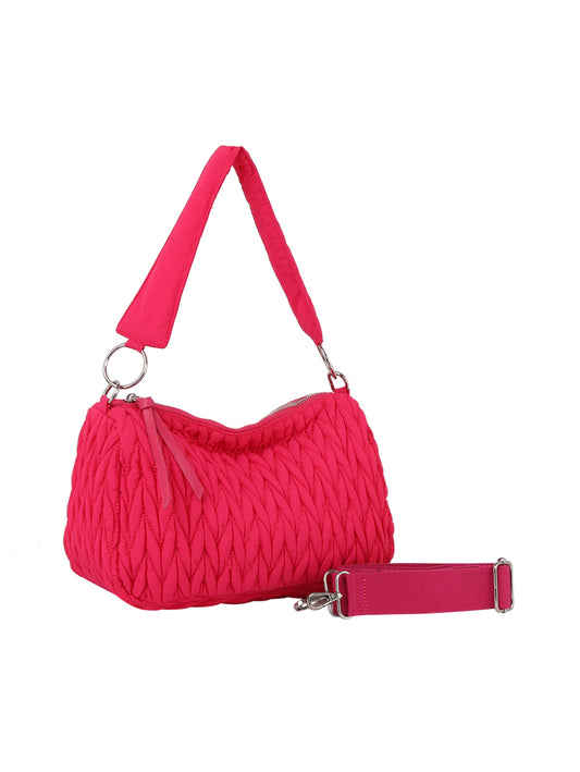 Quilted Design Hobo Handbag