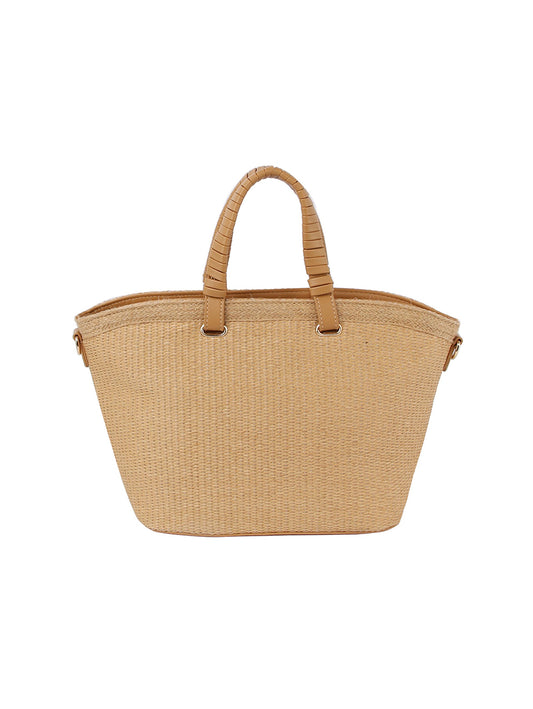 Classic Straw Tote Fashion Handbag