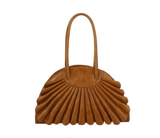 Pleated Unique Tote Handbag