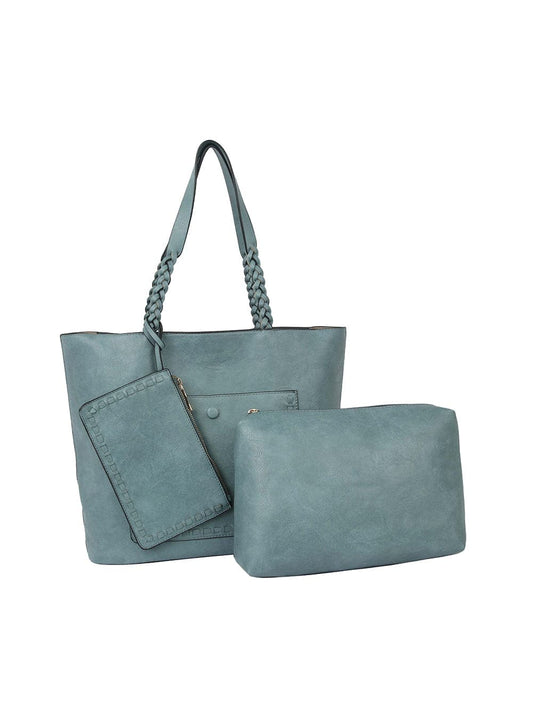 Three Piece Tote Handbag Set