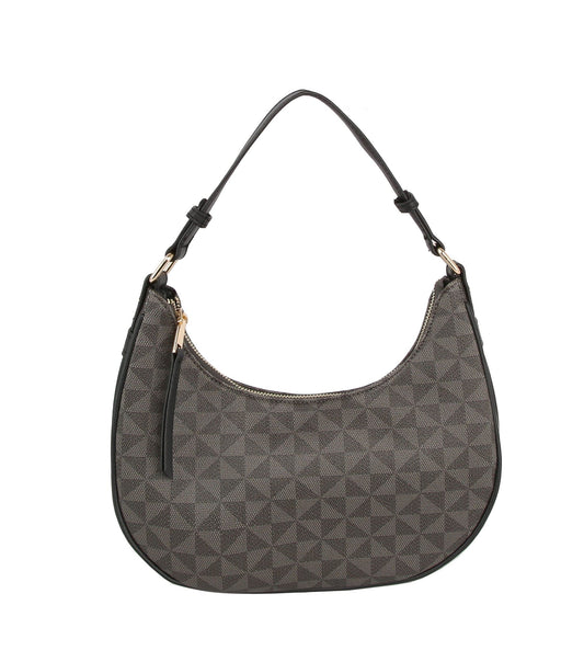 Signature Print Hobo Handbag