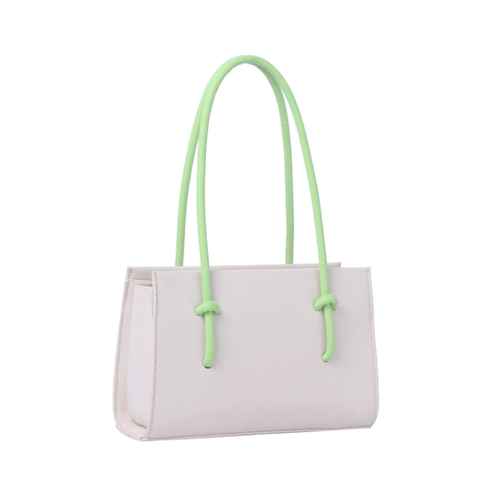 Contrast Handle Fashion Hand Tote