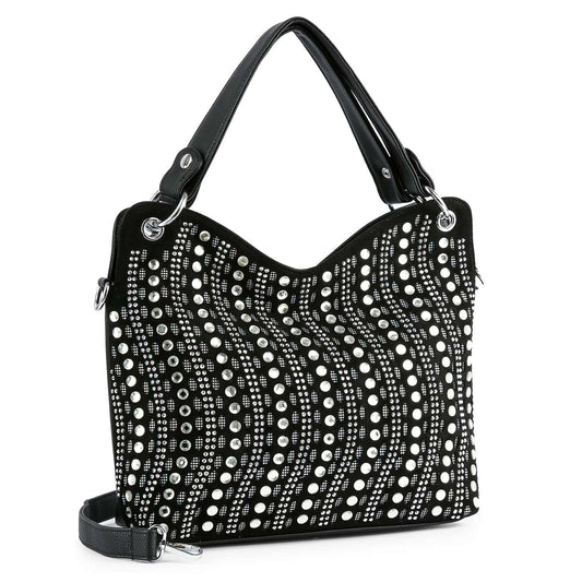 Layered Rhinestone Fashion Handbag