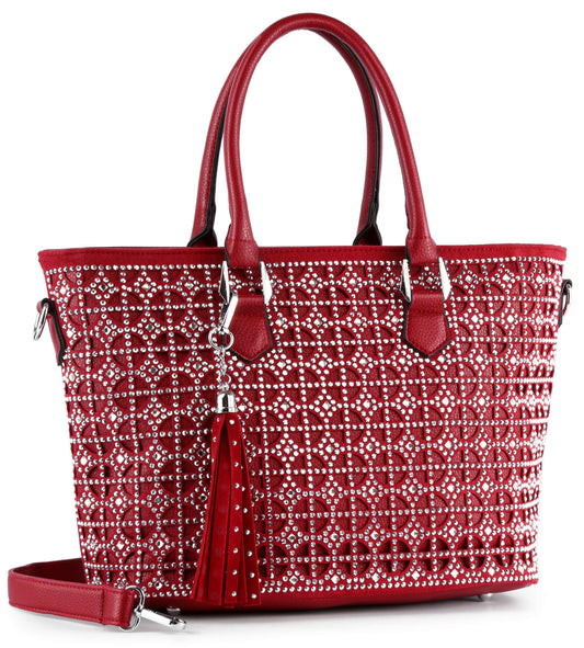 Sparkling Rhinestone Shopper Tote