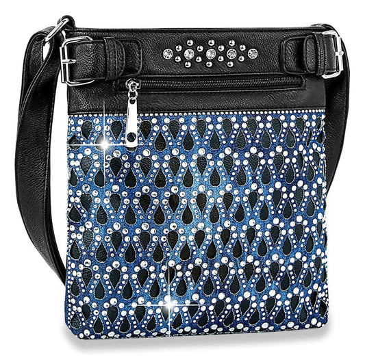 Sparkling Rhinestone Design Crossbody Sling