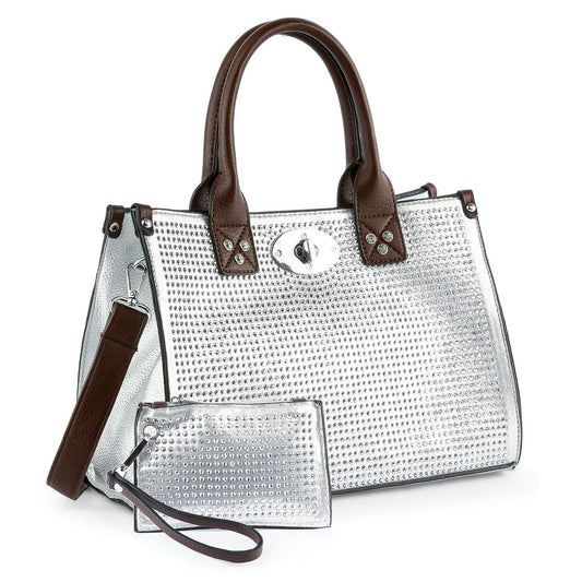 Elegant Rhinestone Covered Hand Tote