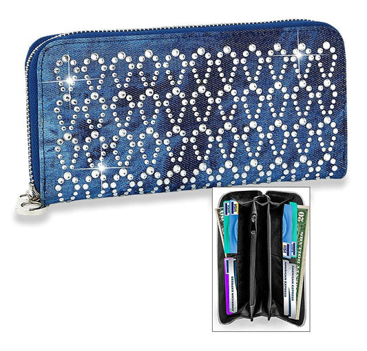 Sparkling Rhinestone Design Wallet