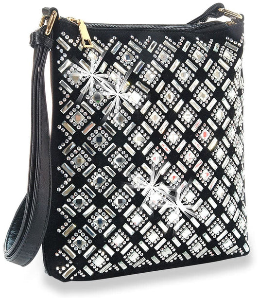 Dazzling Crossbody Sling - Black