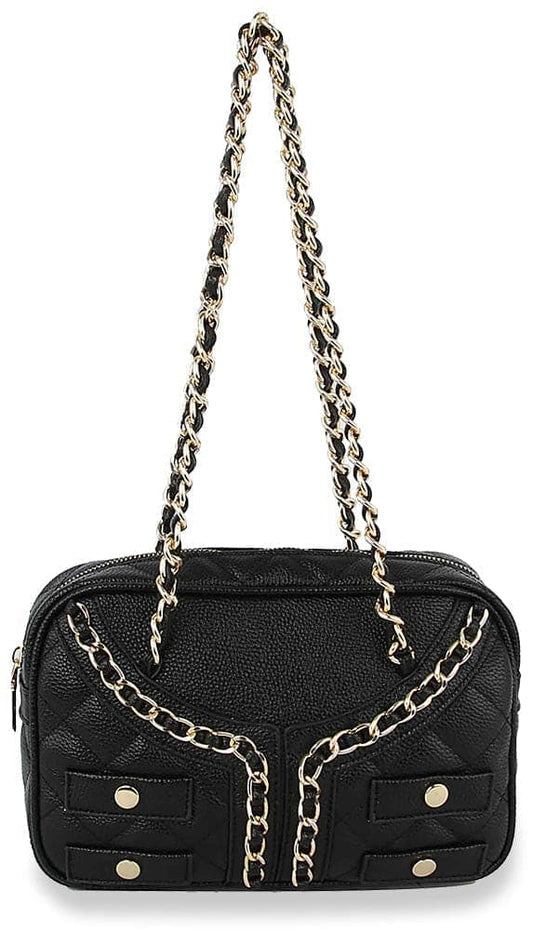 Petite Quilted Jacket Shoulder Bag - LY127-BK
