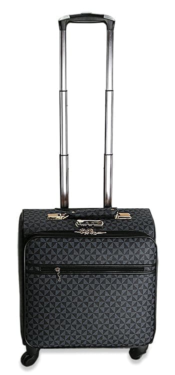 Signature Print Wheeled Weekender - LGOT02-SG-BK