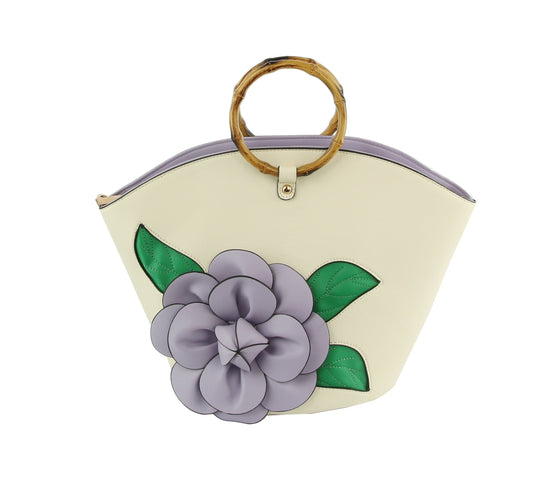 Raised Flower Fashion Hand Tote