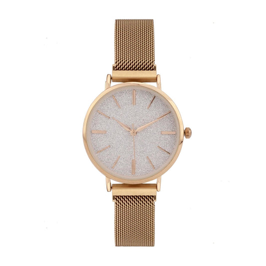 Sparkling Face Classic Mesh Strap Fashion Watch