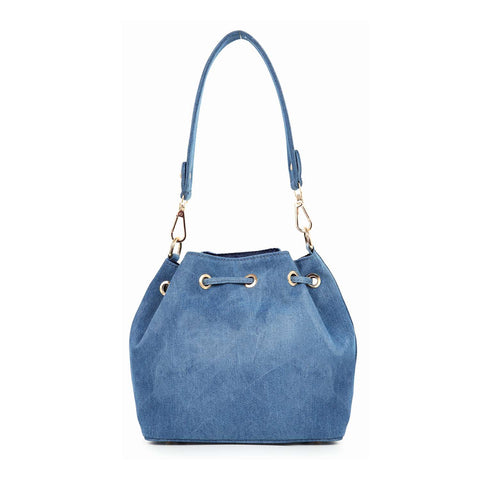 Glamorous Rhinestone Design Drawstring Hobo