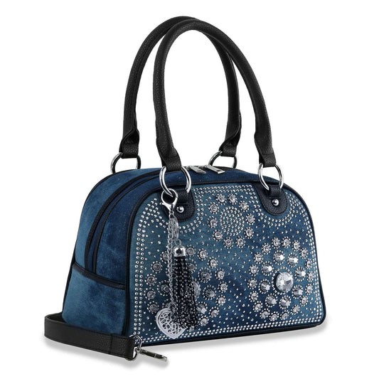Rhinestone Pattern Satchel Handbag