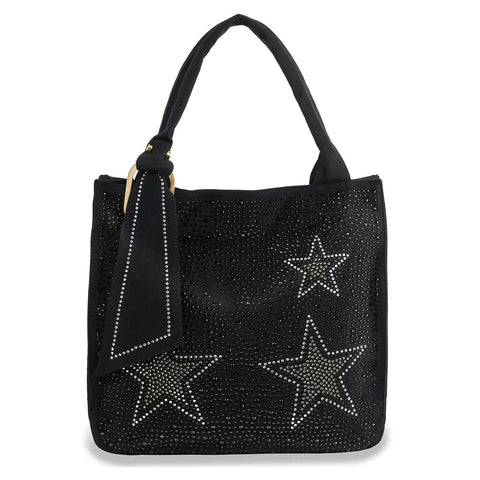 Sparkling Star Design Tote Handbag