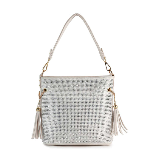 Sparkling Rhinestone Hobo Handbag