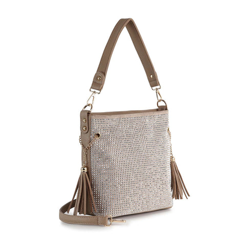 Sparkling Rhinestone Hobo Handbag