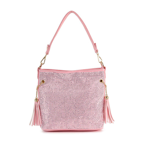 Sparkling Rhinestone Hobo Handbag